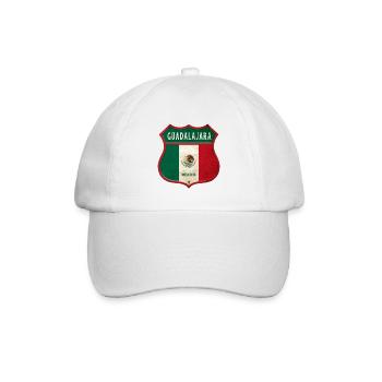 Guadalajara Mexiko Wappen Design - Baseballkappe - Weiß/Weiß - Vorne
