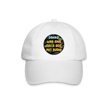 Abschiedsgeschenke Team DANKE TOLLE ZEIT MIT EUCH - Baseballkappe - Weiß/Weiß - Vorne