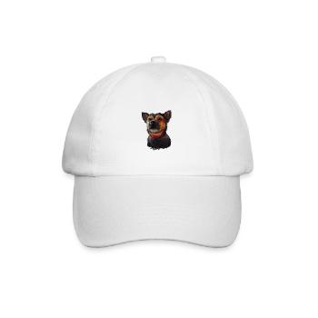 Ratonero Murciano Hund Aquarell Illustration - Baseballkappe - Weiß/Weiß - Vorne