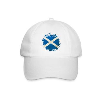 Schottland Blob Flags Design - Baseballkappe - Weiß/Weiß - Vorne