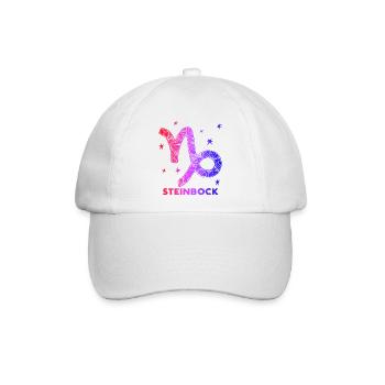 Sterne Sterndeutung Steinbock Horoskop Tierkreis - Baseballkappe - Weiß/Weiß - Vorne