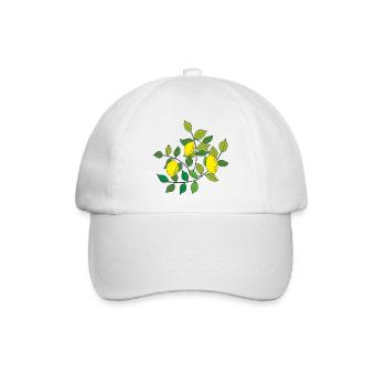 zitronen baum - Baseballkappe - Weiß/Weiß - Vorne