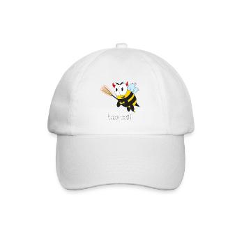 bee evil - Baseballkappe - Weiß/Weiß - Vorne