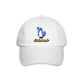 Tierkreiszeichen Horoskop Spruch Steinbock Himmel - Baseballkappe - Weiß/Weiß - Vorne