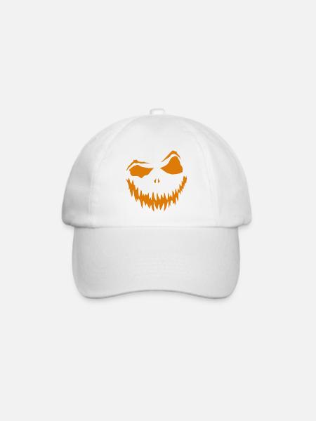 Kürbisfratze5 - Baseballkappe - Weiß/Weiß