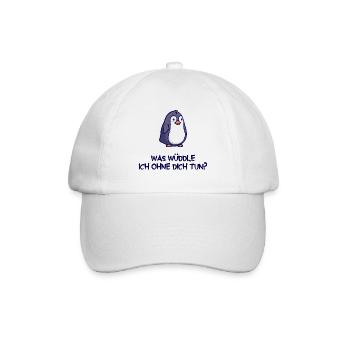 Tier Humorvoll Pinguin Statement Arktis Vogel - Baseballkappe - Weiß/Weiß - Vorne