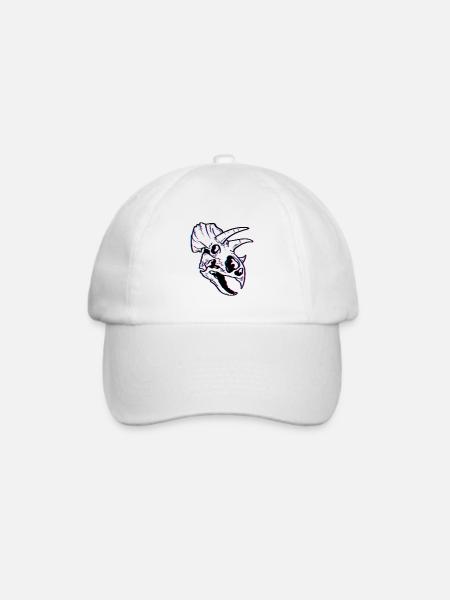 Triceratops verschwommener Effekt - Baseballkappe - Weiß/Weiß