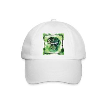die grüne flinke Schlange, Tier geschenke - Baseballkappe - Weiß/Weiß - Vorne