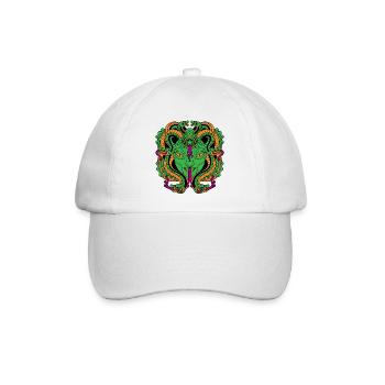 Medusa Gesicht Schlangenfrau - Baseballkappe - Weiß/Weiß - Vorne