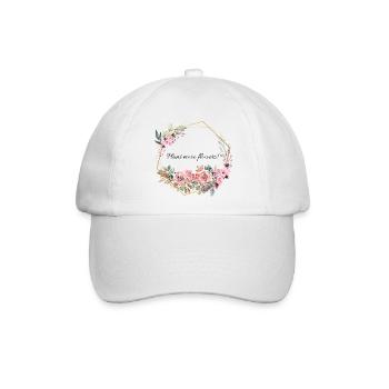 Plant more flowers - Baseballkappe - Weiß/Weiß - Vorne
