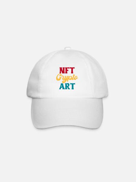 NFT Krypto Kunst - Baseballkappe - Weiß/Weiß