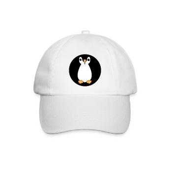 Pinguin Tier antarktis Vogel Zoo Südpol - Baseballkappe - Weiß/Weiß - Vorne