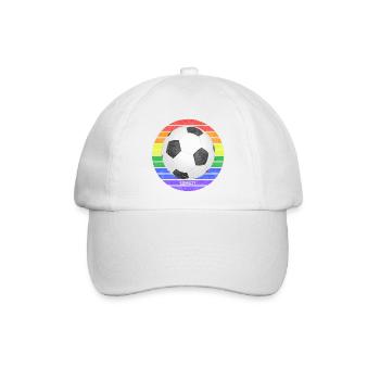Fussball world championship rainbow equality - Baseballkappe - Weiß/Weiß - Vorne