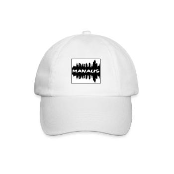 Manaus Brasilien Skyline Silhouette Reise Souvenir - Baseballkappe - Weiß/Weiß - Vorne