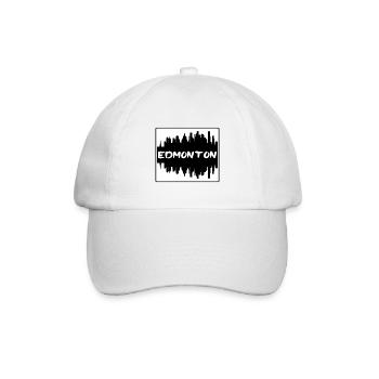Edmonton Kanada Skyline Silhouette Reise Souvenir - Baseballkappe - Weiß/Weiß - Vorne