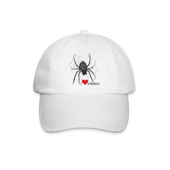 Spinne, Spinnennetz, Halloween - Baseballkappe - Weiß/Weiß - Vorne
