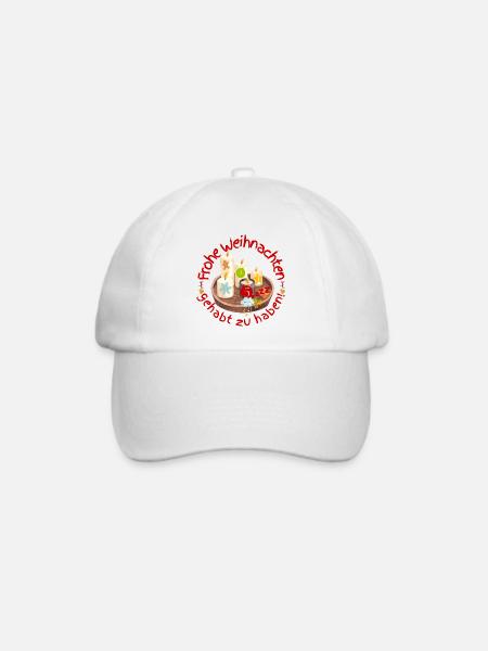 Fünfte Kerze brennt Weihnachten verpennt - Baseballkappe - Weiß/Weiß