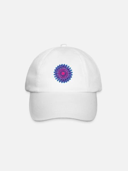 Vektor Blume - Baseballkappe - Weiß/Weiß