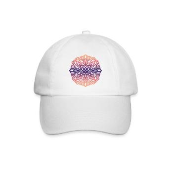 Mandala - Baseballkappe - Weiß/Weiß - Vorne