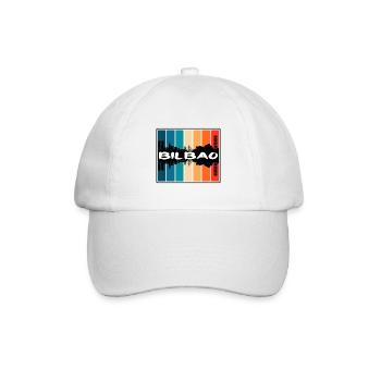Bilbao Spanien Skyline Silhouette Reise Souvenir - Baseballkappe - Weiß/Weiß - Vorne