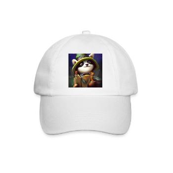 Süßer Panda mit kleinen Feen - Baseballkappe - Weiß/Weiß - Vorne