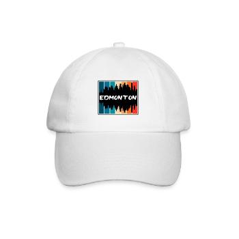 Edmonton Kanada Skyline Silhouette Reisesouvenir - Baseballkappe - Weiß/Weiß - Vorne