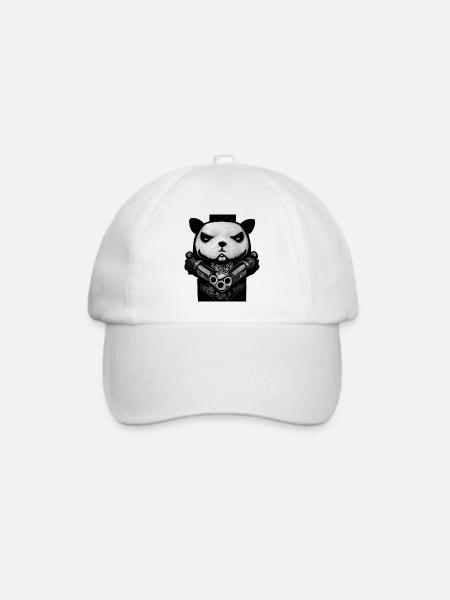 Power Panda - Baseballkappe - Weiß/Weiß