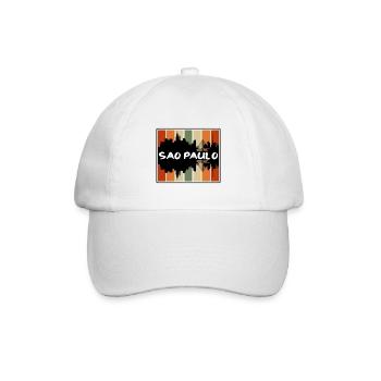 Sao Paulo Brasilien Skyline Silhouette Reise Souveni - Baseballkappe - Weiß/Weiß - Vorne