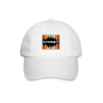 Sydney Australien Skyline Silhouette Reise Souveni - Baseballkappe - Weiß/Weiß - Vorne