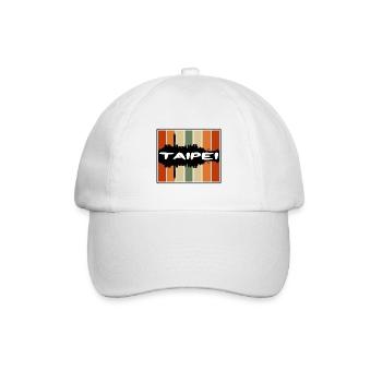 Taipeh Taiwan Skyline Silhouette Reise Souvenir - Baseballkappe - Weiß/Weiß - Vorne