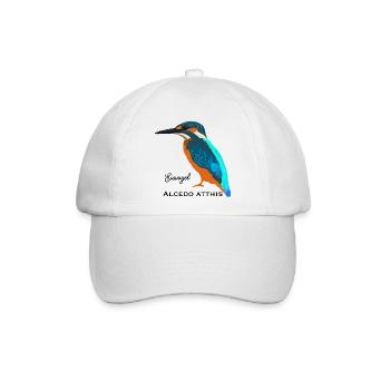 Eisvogel, Wissenschaftliche / Deutsche Bezeichnung - Baseballkappe - Weiß/Weiß - Vorne