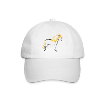 Isländer Islandpferde Pferde Pferdenarr Reiten - Baseballkappe - Weiß/Weiß - Vorne