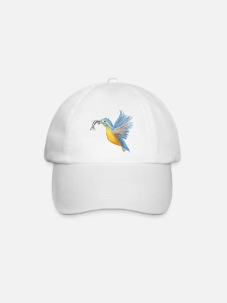 Eisvogel Fangkunst - Baseballkappe - Weiß/Weiß