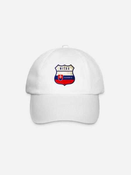 Nitra Slowakei Wappen Flaggen Design - Baseballkappe - Weiß/Weiß
