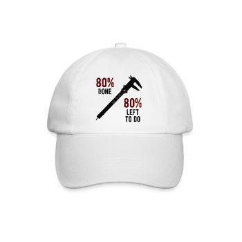 Maschinen-Bediener Maschinenführer Machinist - Baseballkappe - Weiß/Weiß - Vorne