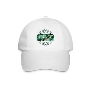 VIELEN DANK FÜR DEINE SPENDE - Baseballkappe - Weiß/Weiß - Vorne