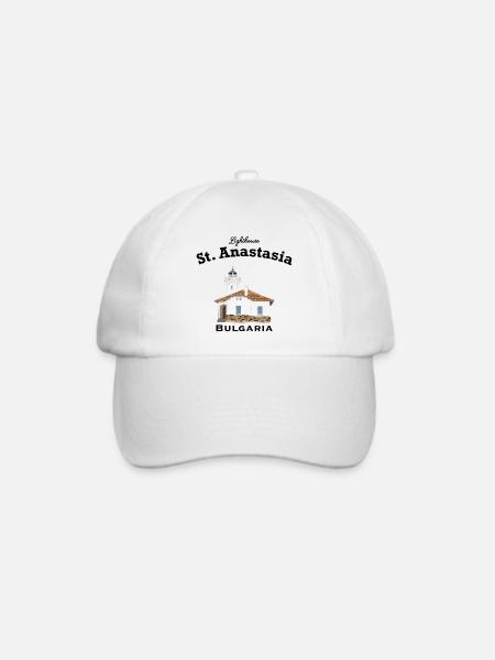 Bulgarien Leuchtturm Klosterinsel Sweta Anastasia - Baseballkappe - Weiß/Weiß