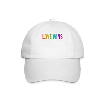 Regenbogen Lgbt Gleichberechtigung Statement Stolz - Baseballkappe - Weiß/Weiß - Vorne