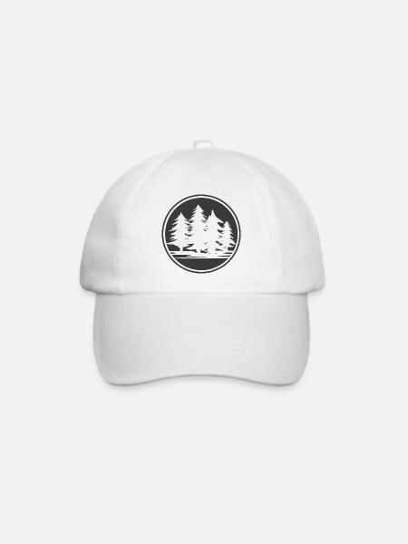 Tannenbaum Wald Logo icon Grafik Symbol Natur - Baseballkappe - Weiß/Weiß