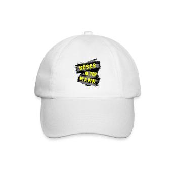 Böser Alter Mann - Baseballkappe - Weiß/Weiß - Vorne