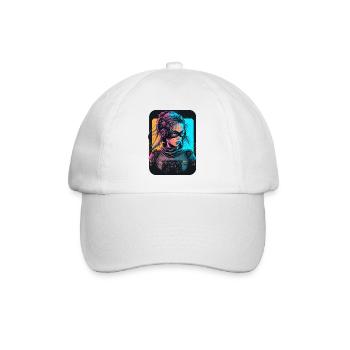 Futuristic Girl das ausgezeichnete Geburtstagsgeschenk für - Baseballkappe - Weiß/Weiß - Vorne