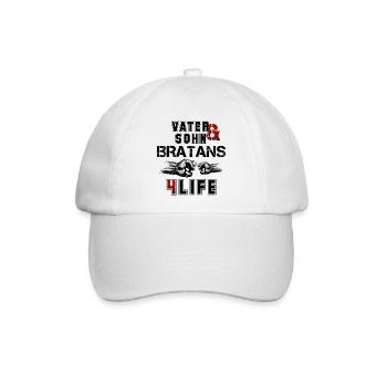Vater und Sohn Bratans fürs Leben Geschenk - Baseballkappe - Weiß/Weiß - Vorne
