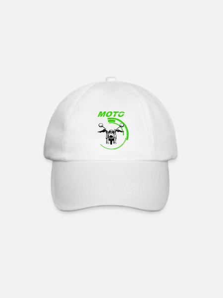 Motorrad - Baseballkappe - Weiß/Weiß