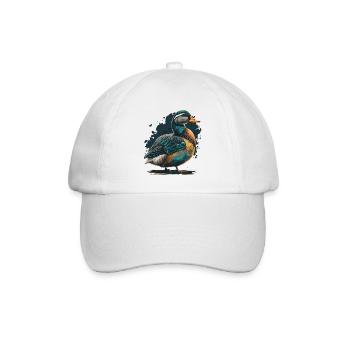 Entenillustration - Baseballkappe - Weiß/Weiß - Vorne