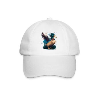 Ente mit Flügeln - Baseballkappe - Weiß/Weiß - Vorne