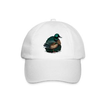 Enten-Design - Baseballkappe - Weiß/Weiß - Vorne
