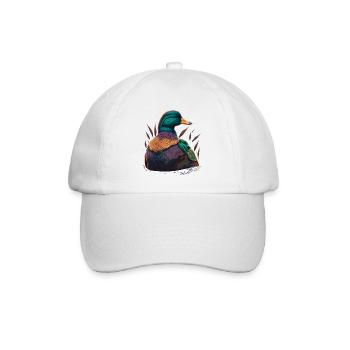 Weibliche Ente - Baseballkappe - Weiß/Weiß - Vorne