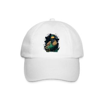 Coole Zeichnung einer Ente - Baseballkappe - Weiß/Weiß - Vorne