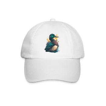 Kunstwerk einer Ente - Baseballkappe - Weiß/Weiß - Vorne
