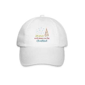 Ich glaub noch immer an das Christkind wV - Baseballkappe - Weiß/Weiß - Vorne